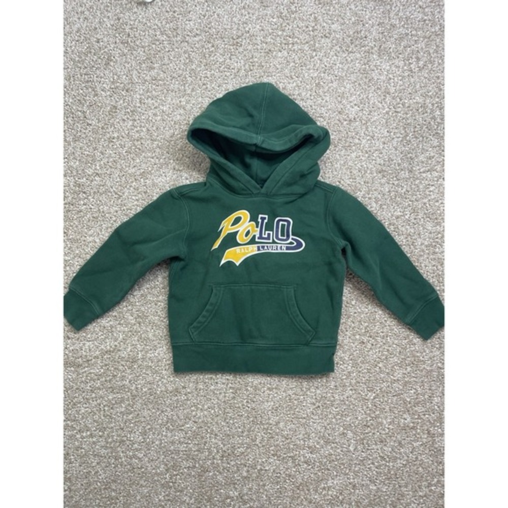 Polo Ralph Lauren Boys Hoodie Sweatshirt Maroon Spellout Logo Kids Youth Size‎ 4